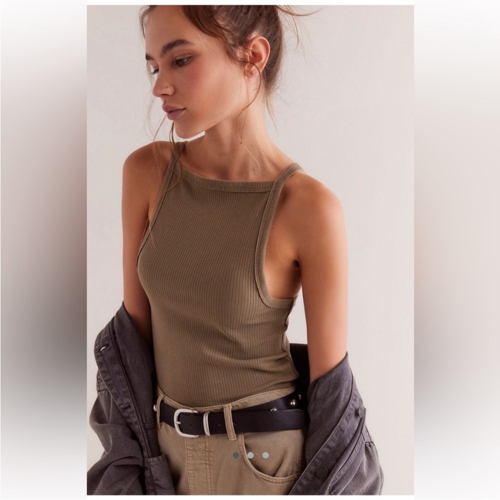 Free People Ribbed Tank Top, size small